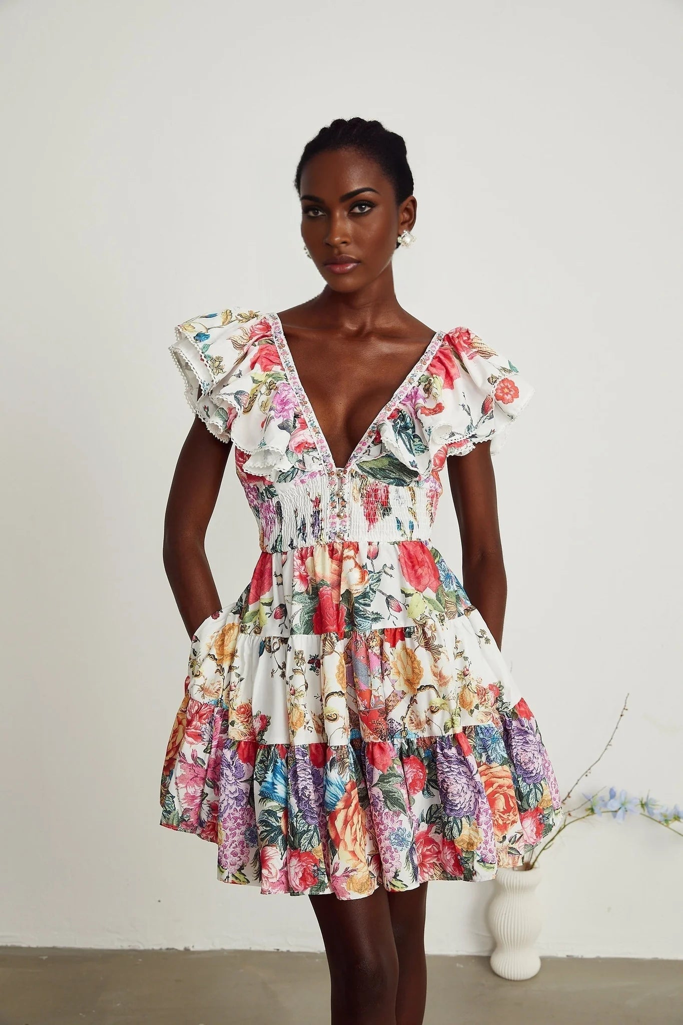 Beatrice - Crystal Embellished Mini Dress