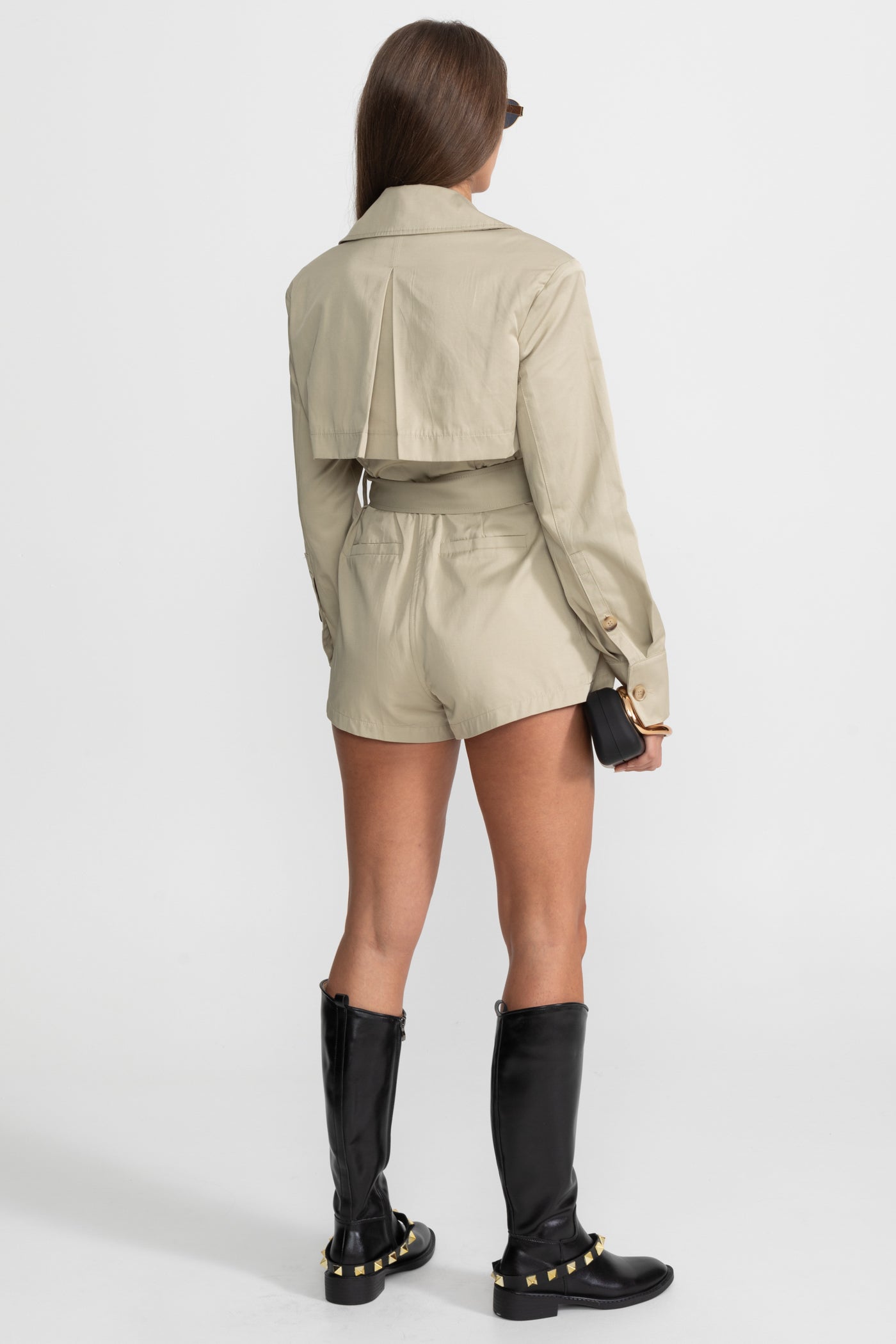 Belted Trench Jumpsuit