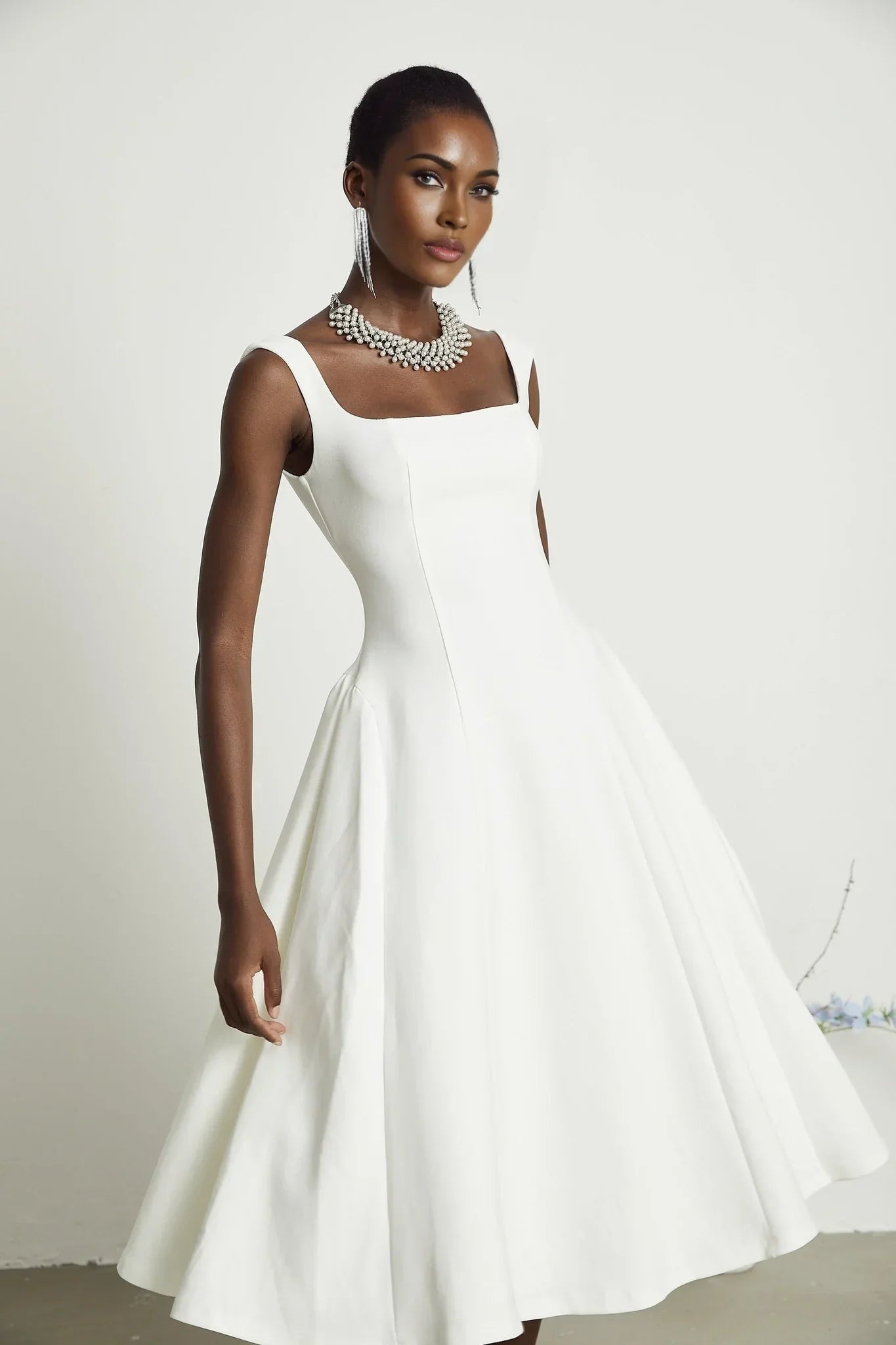 Leanna - White Midi Dress