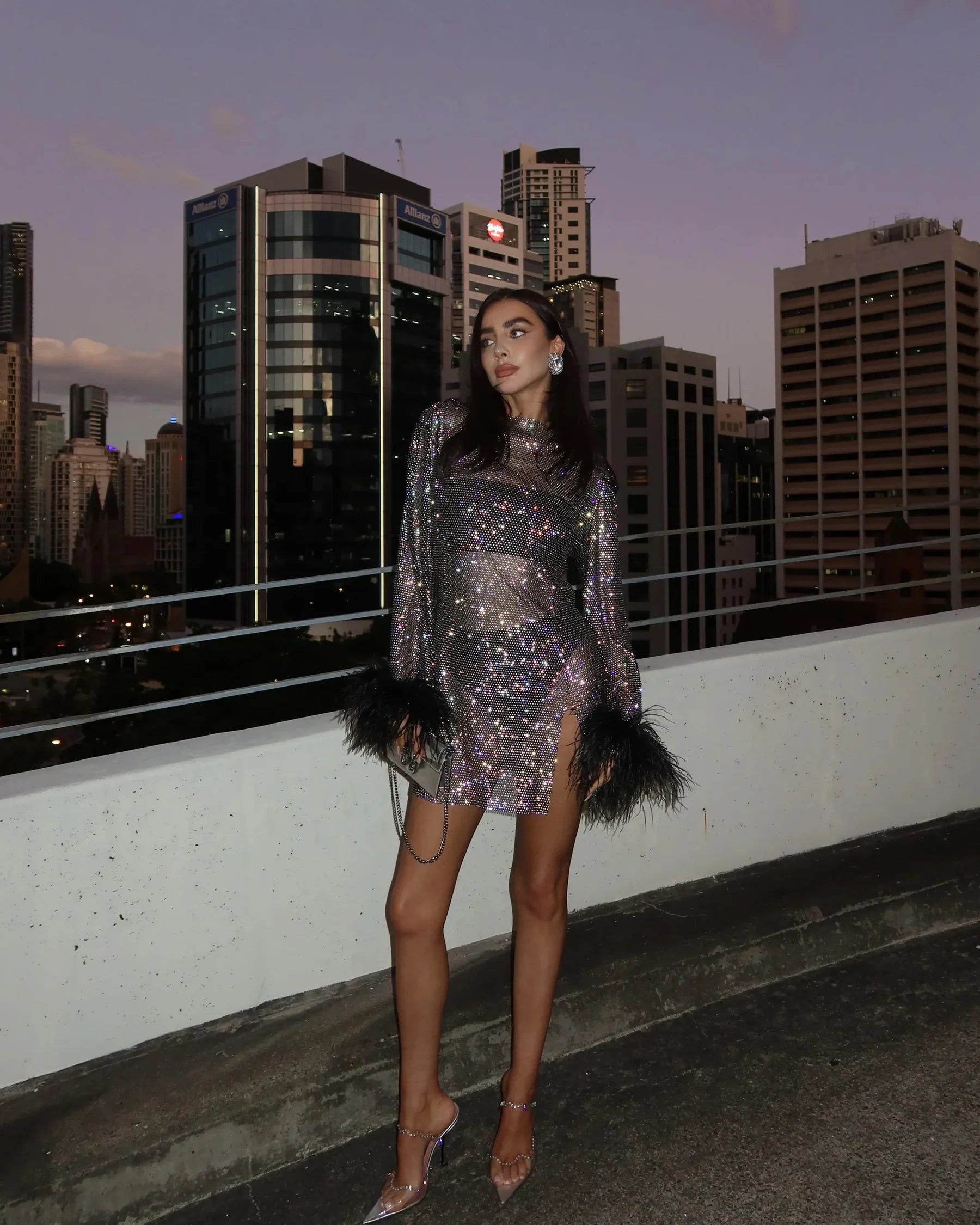 Jemima - Metallic Mini Dress