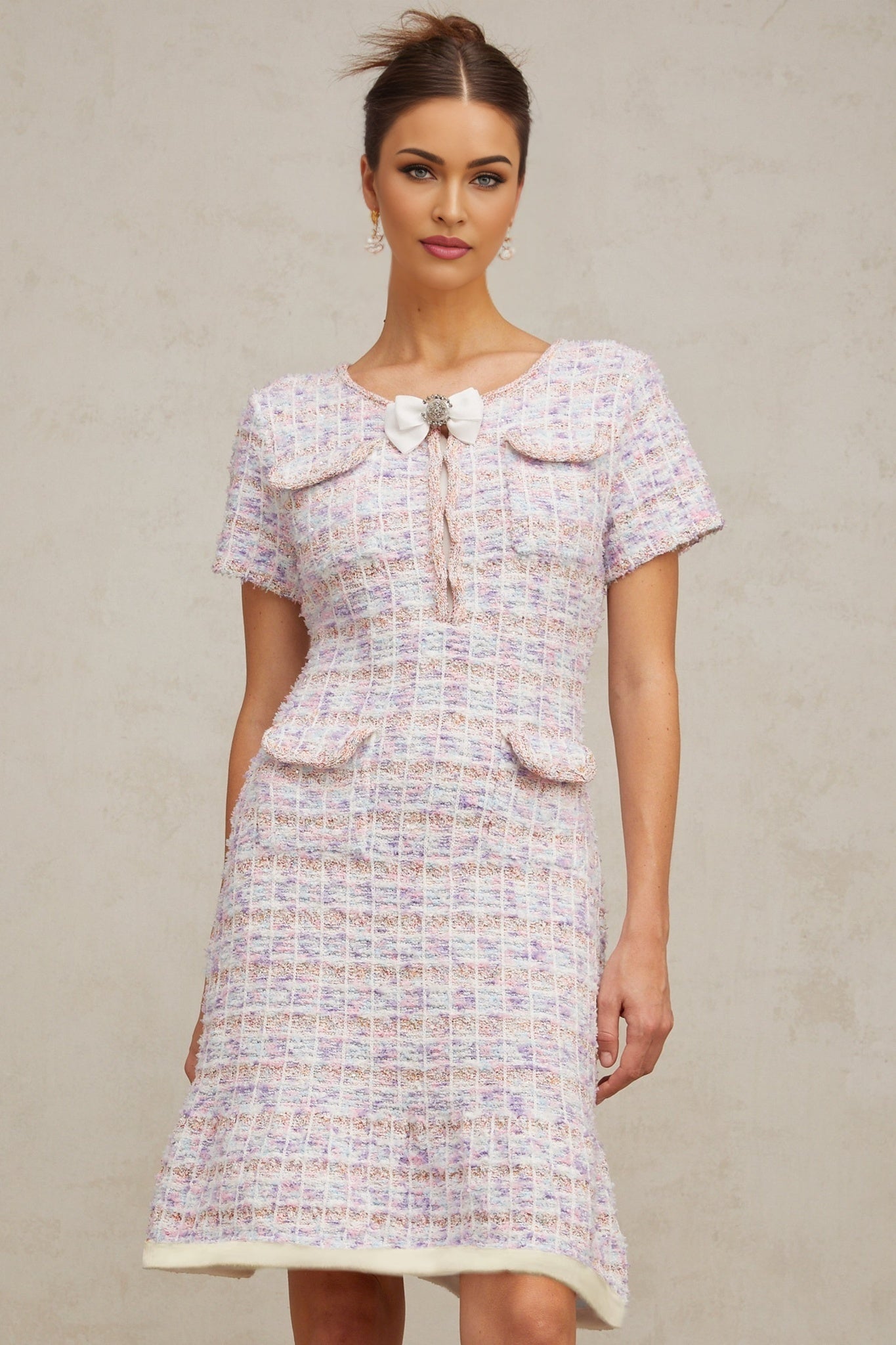 Lacey - Crystal Embellished Midi Dress