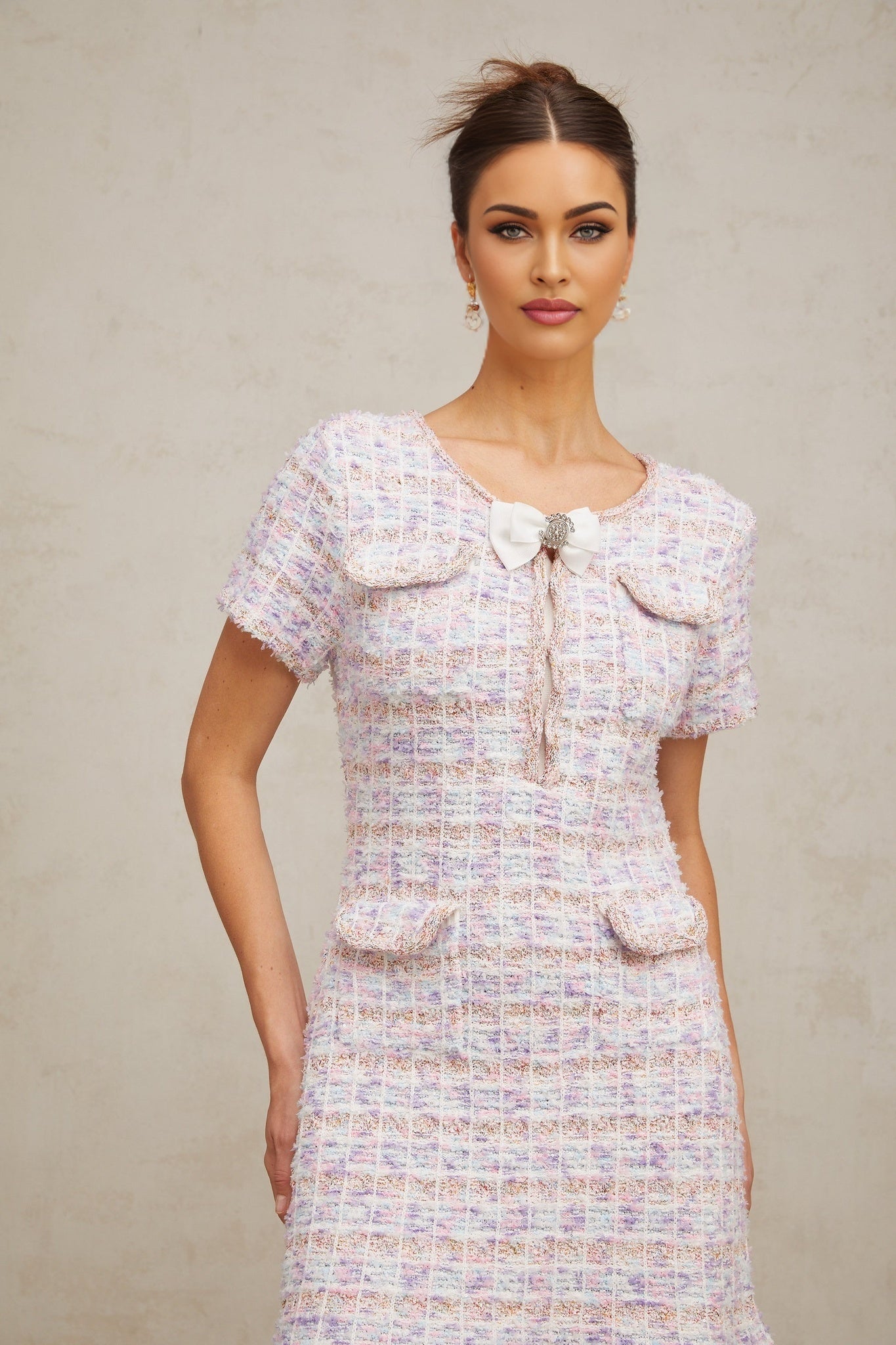 Lacey - Crystal Embellished Midi Dress