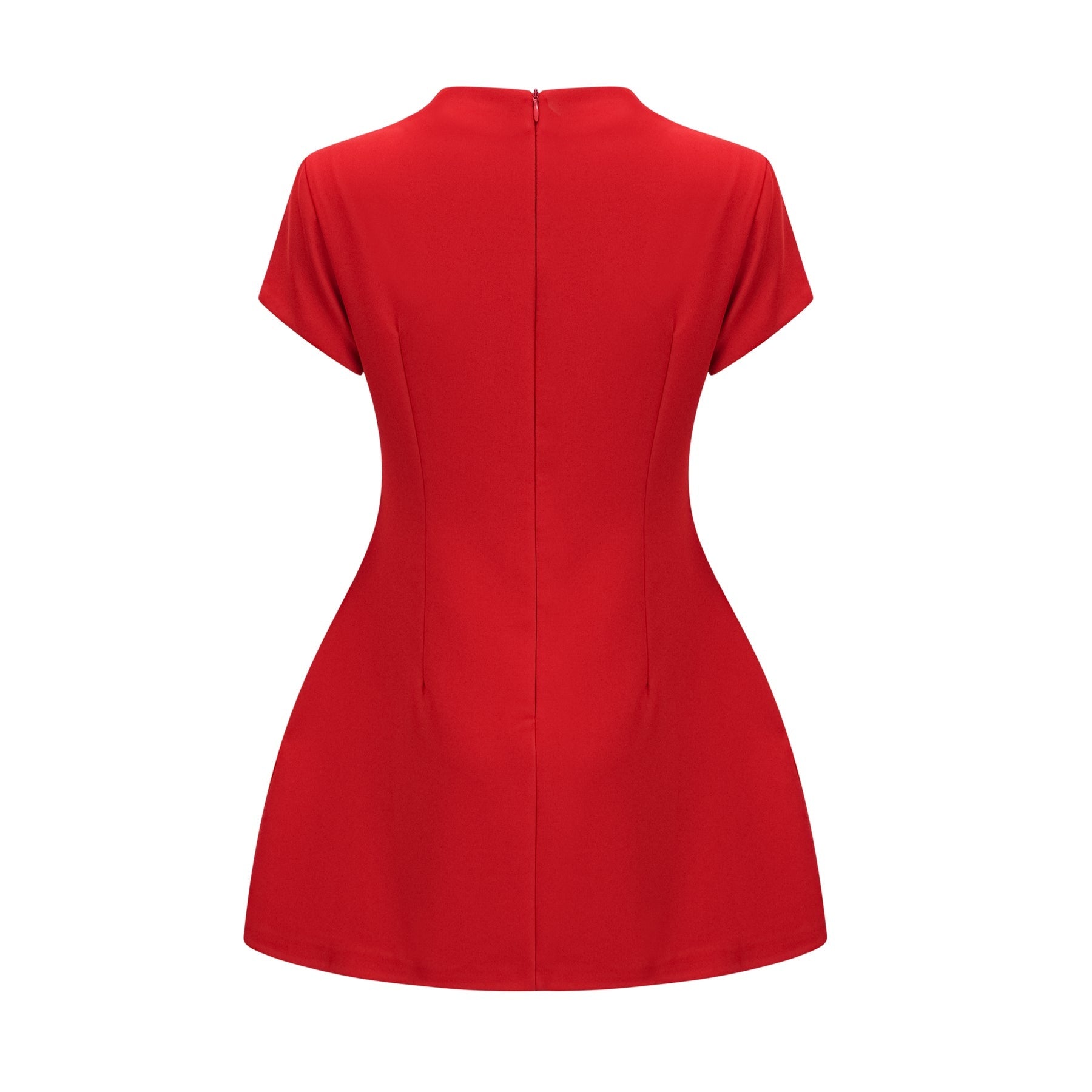 Ainsley - Red Cap Sleeve Mini Dress