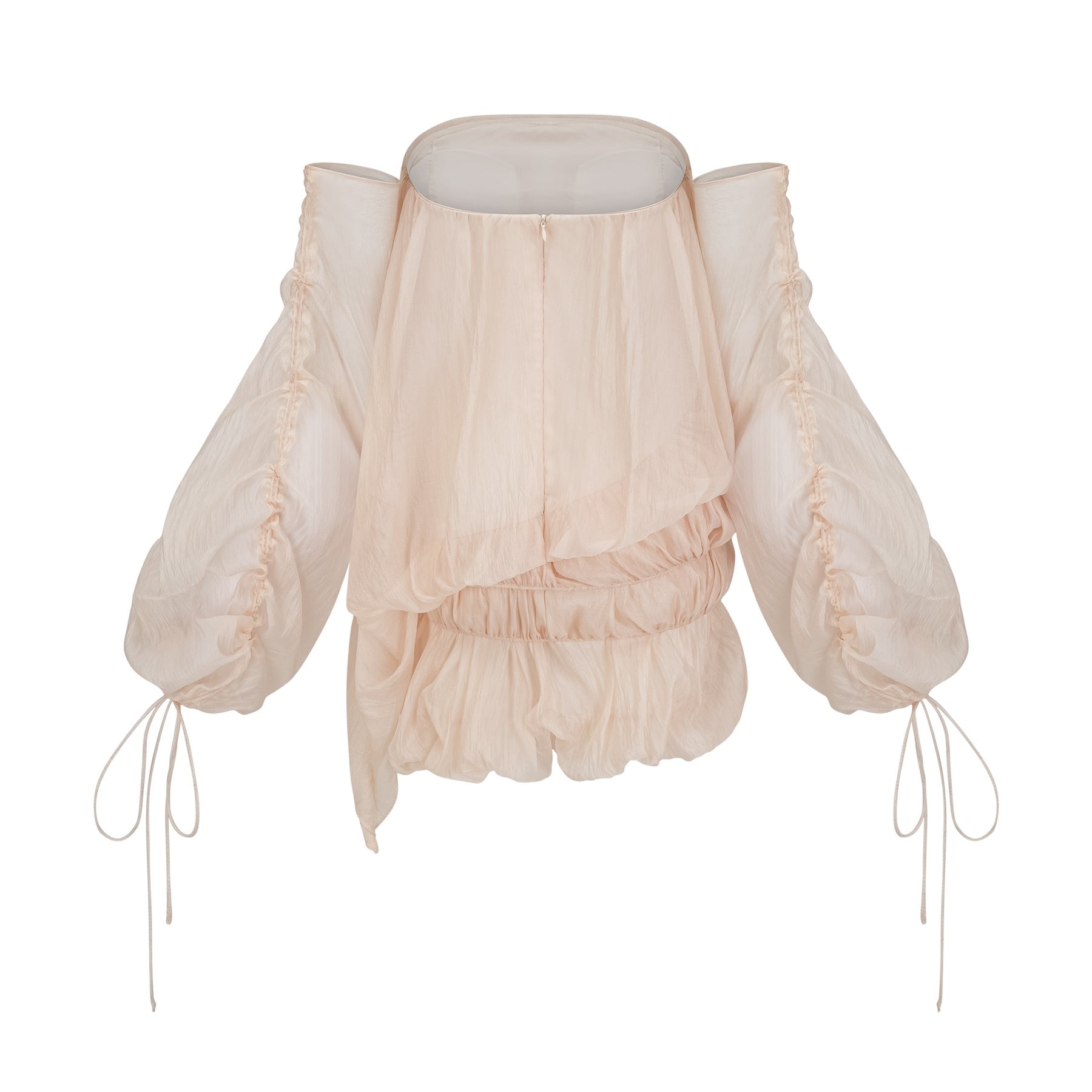 Amaya - Off-Shoulder Champagne Mini Dress