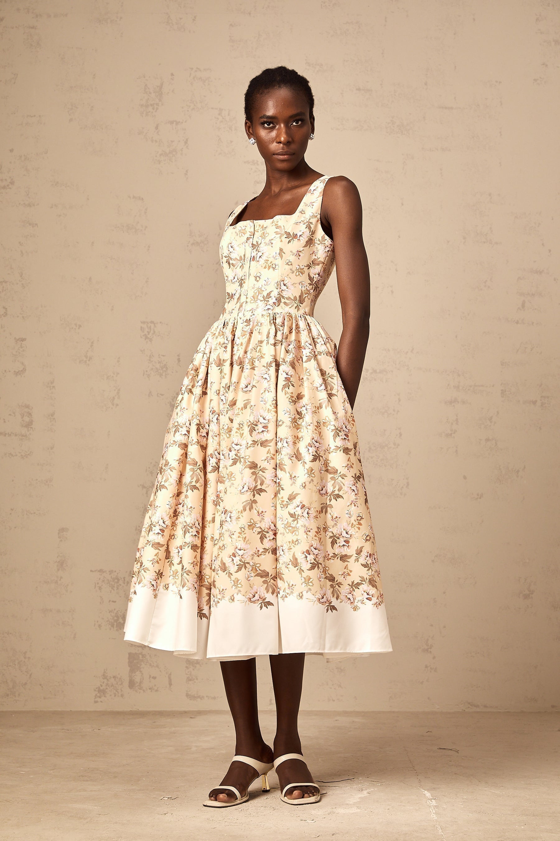 Brinley - Floral Midi Dress