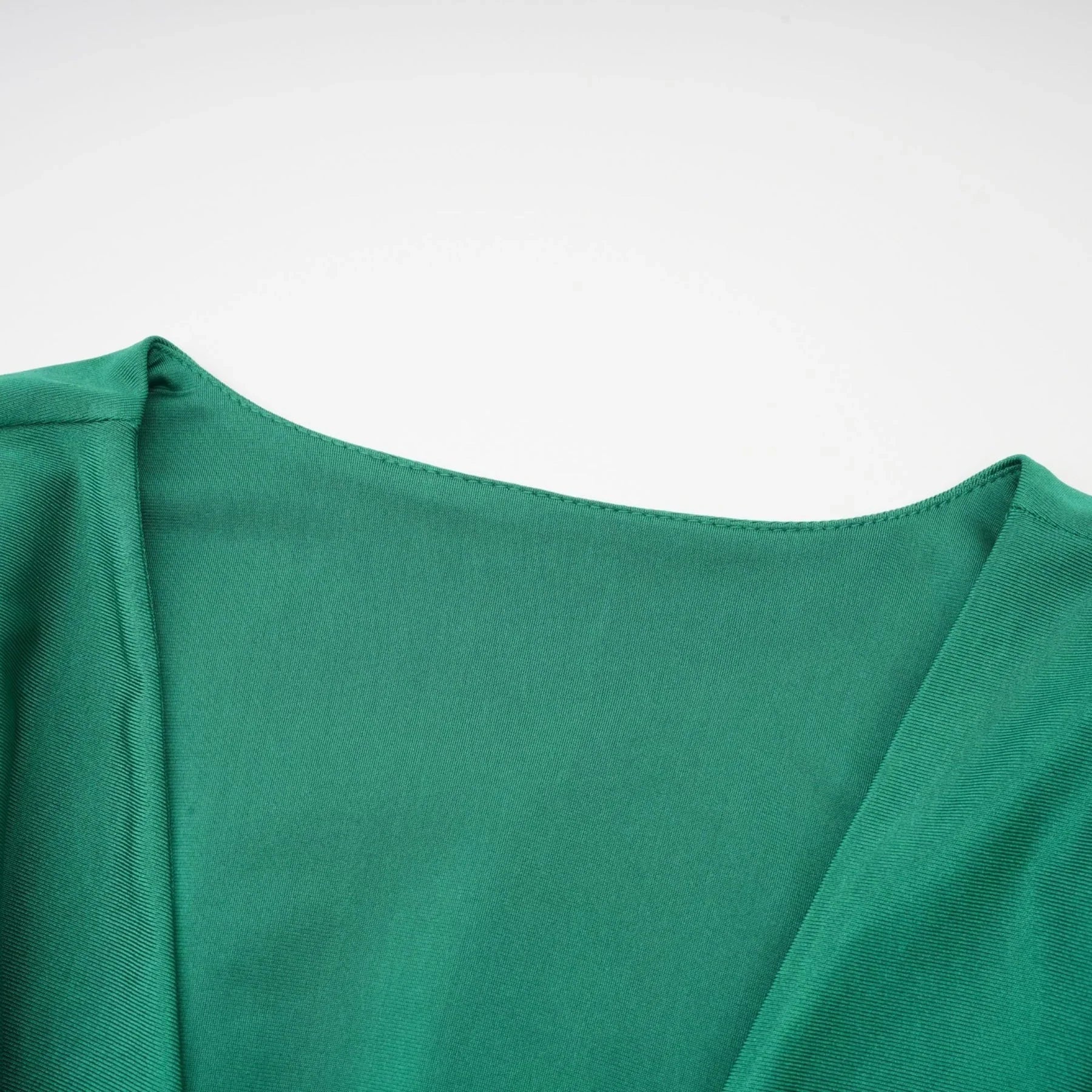 Alba - V-Neck Gloves Set Mini Dress